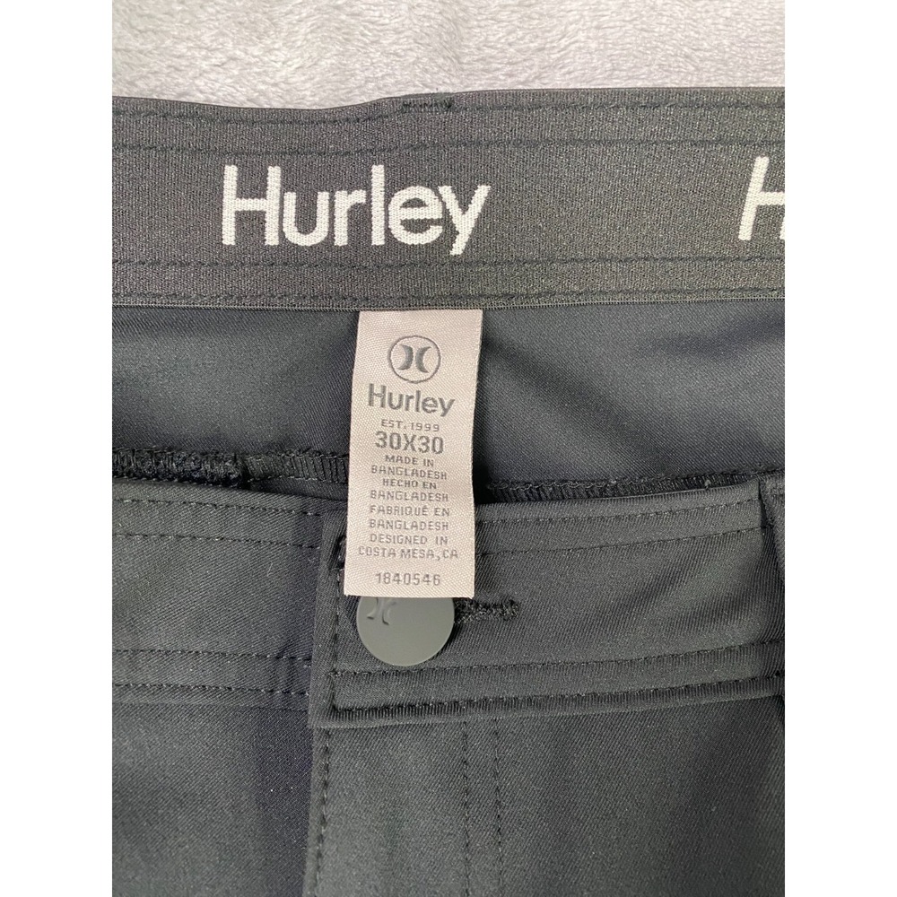 Hurley Jet Set Tech Pants Mens 30x30 Black Lightweight DWR Performance Travel - Picture 5 of 7